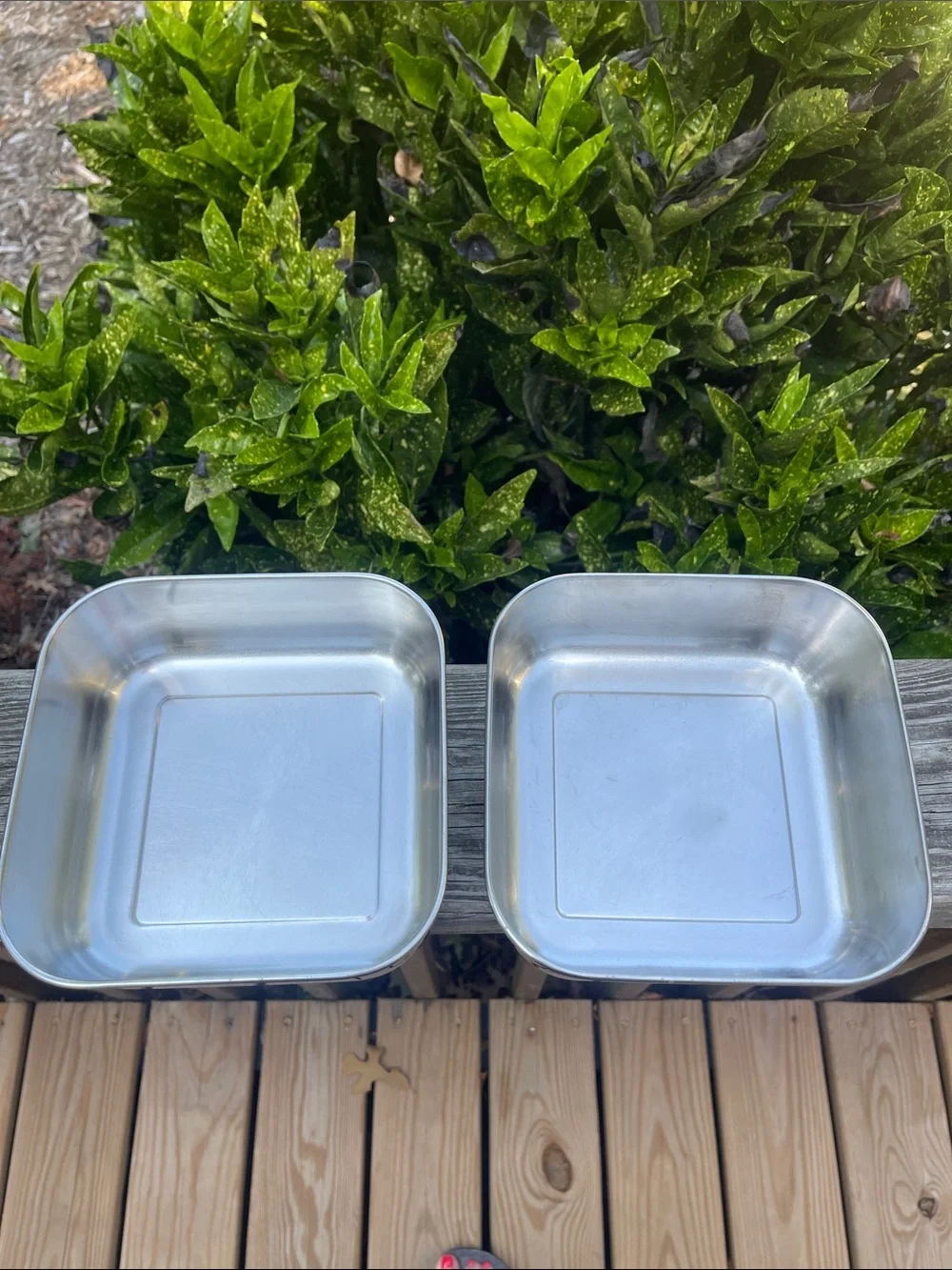 Vintage Tramontina Stainless Steel Square Baking Pan Set of 2